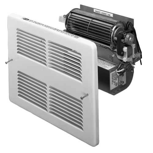 Product image for King WHF2420I-W NiChrome Element Wall Heater Interior & Grill, 2000W/1000W 240/208V, White