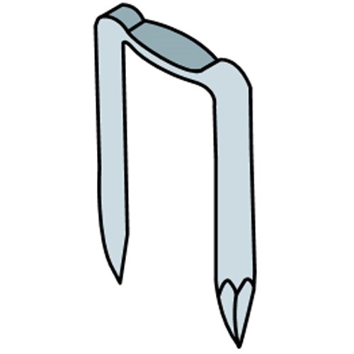 Product image for King 03482 RXR5MPail 1/2" x 1" Rigid-Hed Cable Staple, #12-14 NM-B, Carbon Steel (5,000/Pail)