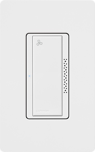 Product image for Lutron MS-HS3-WH XactSense Humidity Sensor Switch, Adjustable Timeout & Sensitivity, 3A Fan / Fan/Light Combination, 120V, White