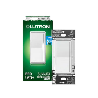 Product image for Lutron ST-PRO-N-WH Sunnata Pro Dimmer, White