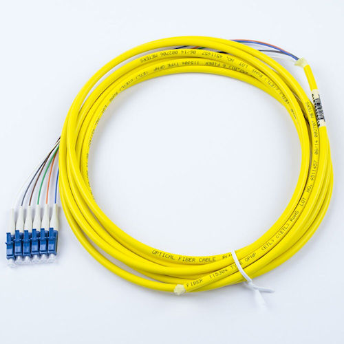 Product image for Lynn T6-LU119-BL-SRD-003M 6 Fiber 900um Pigtail, 9/125 Singlemode Simplex, 3m