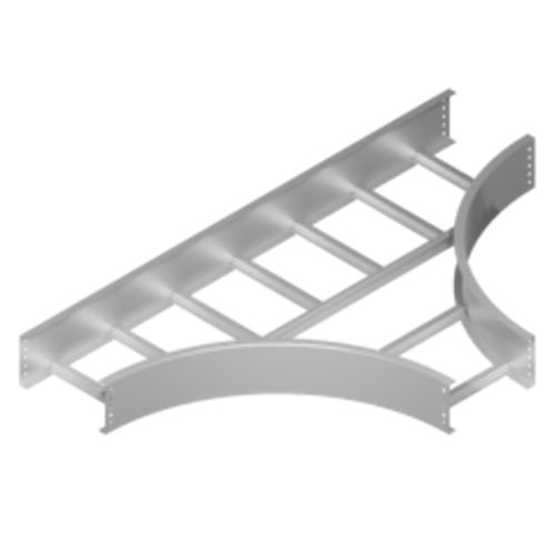 Product image for MP Husky ALMB1-12T-24 Aluminum Ladder Cable Tray Horizontal Tee, 12" Width, 24" Radius