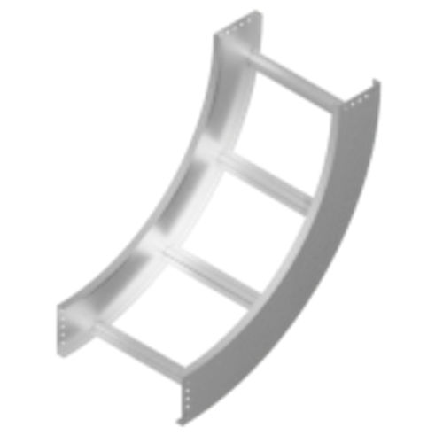 Product image for MP Husky ALMB1-18VI90-24 Aluminum Ladder Cable Tray 90° Vertical Inside Bend, 18" Width, 24" Radius