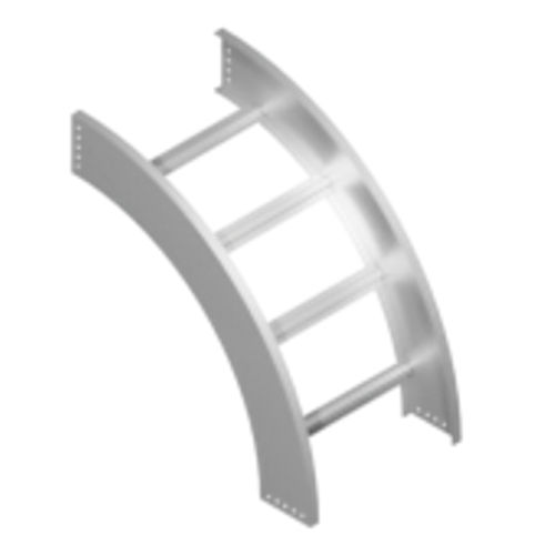 Product image for MP Husky ALMB1-18VO90-24 Aluminum Ladder Cable Tray 90° Vertical Outside Bend, 18" Width, 24" Radius