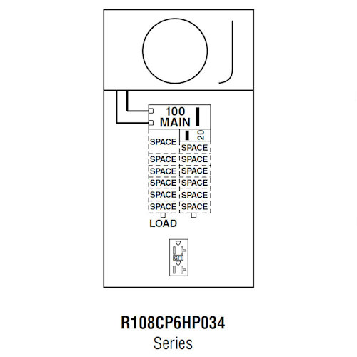 Product image for Midwest R108CP6HP034 Metered Service Equipment, Lever Bypass, Ringless, 100A 120/240V, 12-Spaces, Pedestal Mount, Underground Feed, w/ Circuit Protection, Galvanized Steel, NEMA-3R