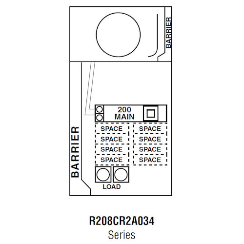 Product image for Midwest R208CR2A034 Metered Service Equipment, Lever Bypass, Ringless, 200A 120/240V, 8-Spaces, Pedestal Mount, Overhead & Underground Feed, w/ Circuit Protection & Load Center, Galvanized Steel, NEMA-3R