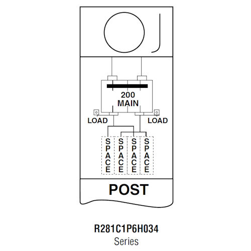 Midwest R281C1P6H034 Metered Service Equipment, Lever Bypass, Ringless ...