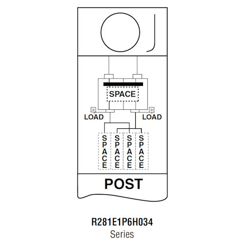 Product image for Midwest R281E1P6H034 Metered Service Equipment, Lever Bypass, Ringless, 200A 120/240V, 4-Spaces, Pedestal Mount, Single-Sided, w/ Load Center, Galvanized Steel, NEMA-3R