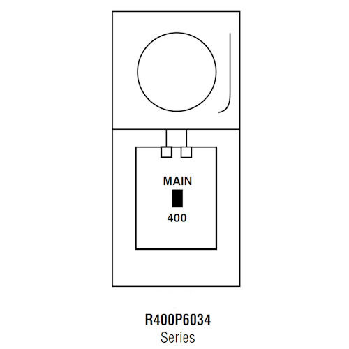 Product image for Midwest R400P6034 Metered Service Equipment, Lever Bypass, Ringless, 400A 120/240V, no Spaces, Pedestal Mount, Single-Sided, without Breaker, Galvanized Steel, NEMA-3R