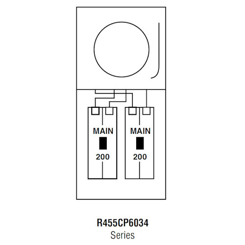 Product image for Midwest R455CP6034 Metered Service Equipment, Lever Bypass, Ringless, 00A 120/240V, no Spaces, Pedestal Mount, Single-Sided, w/ Circuit Protection, Galvanized Steel, NEMA-3R
