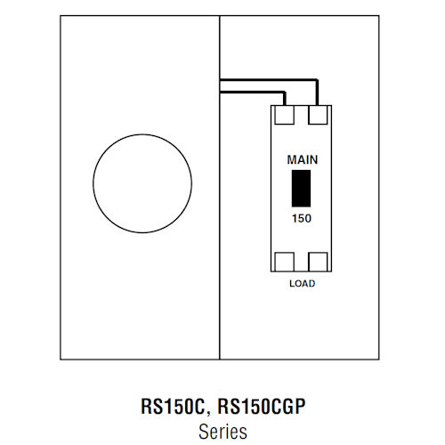 Product image for Midwest RS150C Metered Side-by-Side Service Equipment, Ringless, 150A 120/240V, Surface Mount, Overhead/Underground Feed, Circuit Protection, Galvanized Steel, NEMA-3R