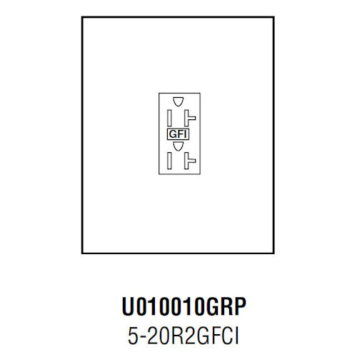 Product image for Midwest U010010GRP Unmetered Power Outlet, 20A 120V, Surface Mount, 5-20R2GFCI Receptacle, Galvanized Steel, NEMA-3R, Camo Green