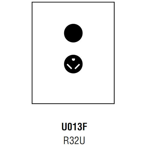 Product image for Midwest U013F Unmetered Power Outlet, 30A 120V, Surface Mount, R32U Receptacle, FH3 Circuit Protection, Galvanized Steel, NEMA-3R