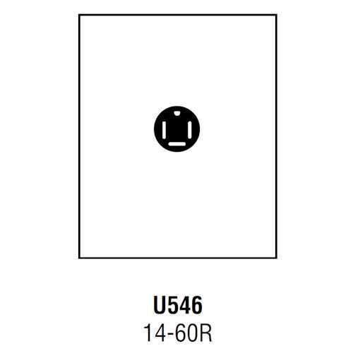 Product image for Midwest U546 Unmetered Power Outlet, 60A 120/240V, Surface Mount, 14-60R Receptacle, Galvanized Steel, NEMA-3R