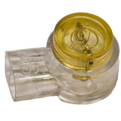 Product image for Morris 10767 UY2 2-Port Butt Splice Insulation Displacement Connector (IDC), 19-26AWG Wire Range (100/Bag)