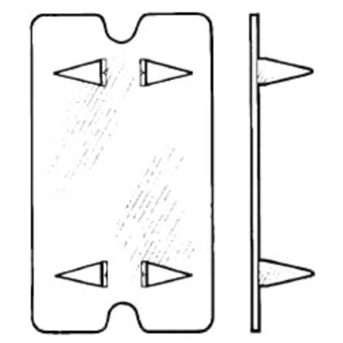 Product image for Mulberry 40465 1-15/16" x 3-7/16" Steel Nail Plate, Self-Nailing, .062" Thick Steel