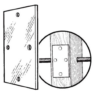 Product image for Mulberry 40470 1-1/2" x 3" Steel Nail Plate w/ (4) Nail Holes, .062" Thick Steel