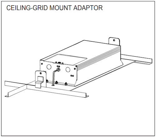 Product image for Myers-EPS LVM-G Grid Mount Enclosure, Plenum Rated, White