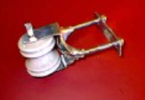 Product image for Nichols 200N Clamp-On Insulator, 14ga Steel Bracket w/ 2-1/4" Porcelain Insulator, fits 1-1/4" - 2" Rigid