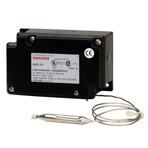 Product image for Raychem AMC-F5 Mechanical Thermostat, for Heat-Tracing Systems, 40°F (5°C) Non-Adjustable Set Point