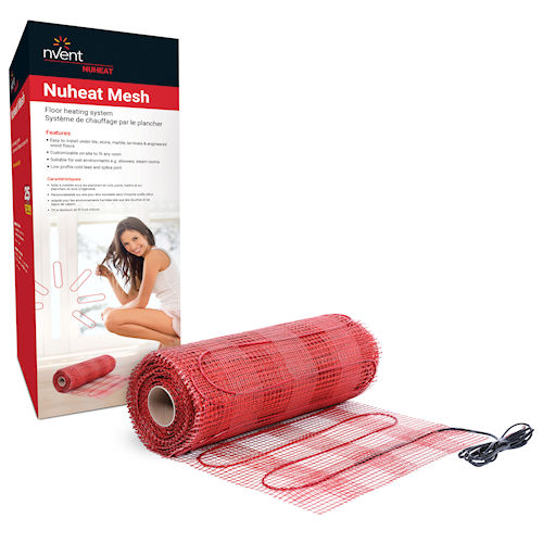 Product image for Nuheat N2M190 240V Electric Floor Heating Mesh, 20" x 117ft, 190ft², 2314W 9.6A
