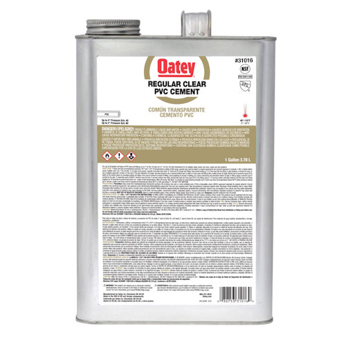 Oatey 31016 Regular Body Clear PVC Cement, 1Gallon Viking Electric