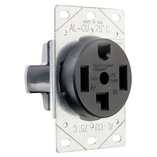 Product image for P&S 3864CC6 CC FLUSH OUTLET 30A 125