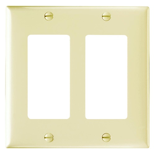 Product image for Pass & Seymour SP262-I 2Gang Wallplate, Decorator, Ivory