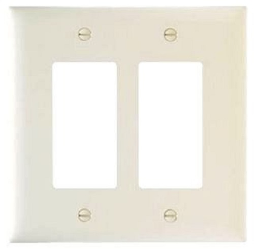 Product image for Pass & Seymour SP262-LA 2Gang Wallplate, Decorator, Light Almond