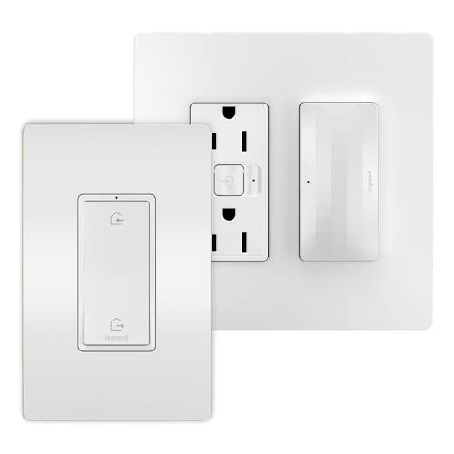 Pass & Seymour WNRH15KITWH Netatmo Outlet Kit w/ Home/Away Switch, White