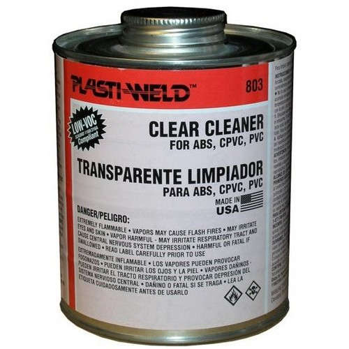 PlastiWeld G80336S Clear PVC Cleaner, 1Quart Crawford Electric Supply