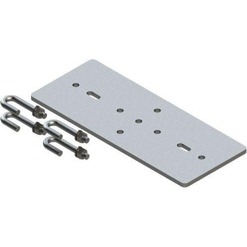 Product image for RXL-1005-BK12 Black, 12" Rack to Runway Mounting Plate, w/ J-Bolts