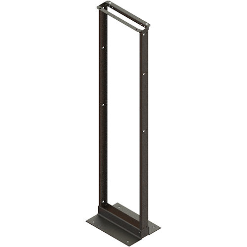 Product image for RXL-2200-BK70T Black, 7'H Knockdown/Assembled 2-Post Relay Rack, 3" Channel Rail, 19" EIA