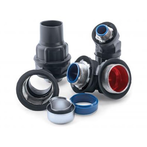 Product image for Plasti-Bond PR5333 3/4 Inch 40 Mil Gray PVC Ferrous Metal Straight Liquidtight Connector