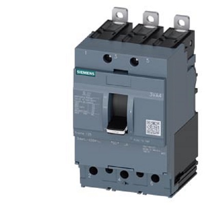 Product image for Siemens 3VA4170-4ED34-0AA0 Molded Case Circuit Breaker, 70A, 3 Pole, Lugs Installed in Load