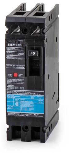 Product image for Siemens ED22B040 240 VAC 40 Amp 10 kaic 2-Pole Circuit Breaker with LD Lug