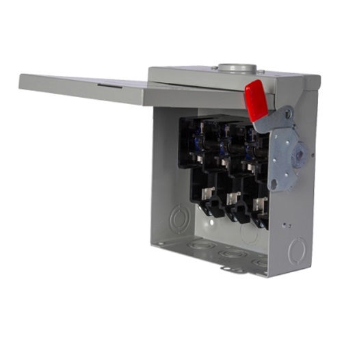 Product image for Siemens GNF222RLA Low Voltage, VBII Double Break Enclosed Non-Fused Safety Switch, 2 Pole, 2 Wire, 240V, 60A, NEMA-3R