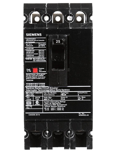 Product image for Siemens HED43B025L BRKR HED4 3P 480V 25