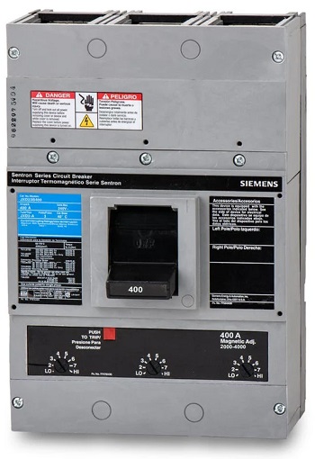 Product image for Siemens JXD23B400 3-Pole 400 Amp 240 Volt 65 kA Molded Case Circuit Breaker
