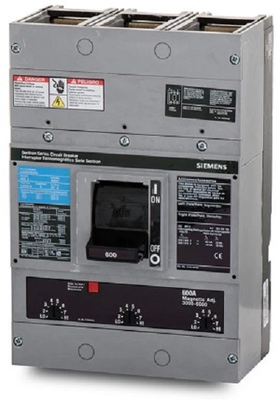 Product image for Siemens LXD63B600 3-Pole 600 Amp 600 VAC 25 kA Molded Case Circuit Breaker