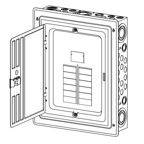 Product image for Siemens PN1224L1125C 125A Main Lug / Convertible Load Center, 12 Spaces / 24 Circuits, 1Phase 3Wire 120/240V, Copper Bus, NEMA-1, Gray