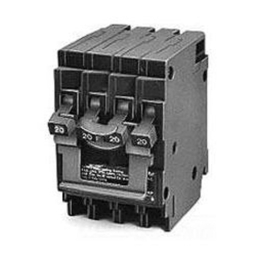 Product image for Siemens Q23020 2-Pole 120/240 VAC 30/20 Amp 10 kA Plug-In Non-Common Trip Quadplex Circuit Breaker
