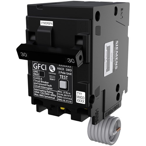 Product image for S-A Q230GF BRKR QPFB GFCI 5mA 2P 24