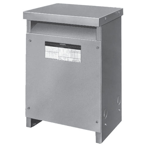 Product image for Siemens 3F3Y075D16 75kVA 600V Class Ventilated Distribution Dry Type Transformer, 3-Phase 480V-208Y/120, 2 FCAN/4 FCBN Taps, Energy-Efficient, NEMA 3R