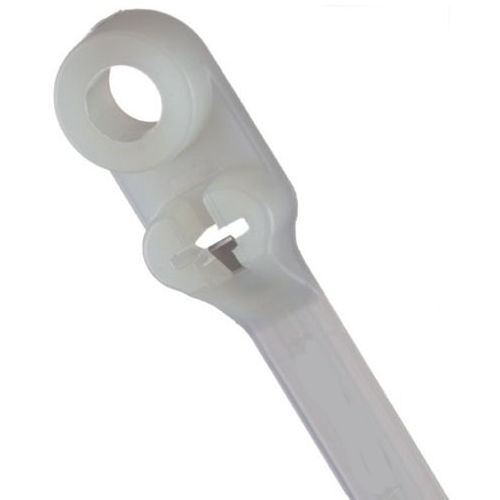 Product image for Southwire BR7SMH9-C 7.6" Natural White Cable Tie w/ Mounting Head, Indoor/Outdoor, 50lb Tensile Strength (100/Bag)