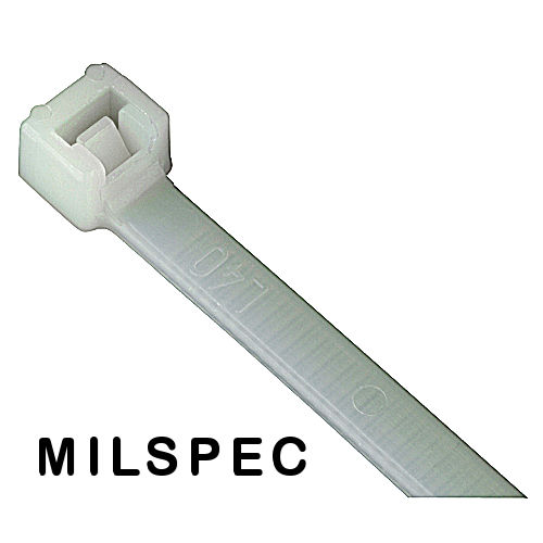 Product image for Southwire BL14S9-D-MILSPEC (MS3367-2-9) 14.6" Natural White Cable Tie, Indoor, 50lb Tensile Strength (500/Bag)