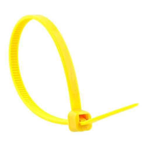 Product image for Southwire BL4M4-C 4.1" Yellow Cable Tie, Indoor, 18lb Tensile Strength (100/Bag)