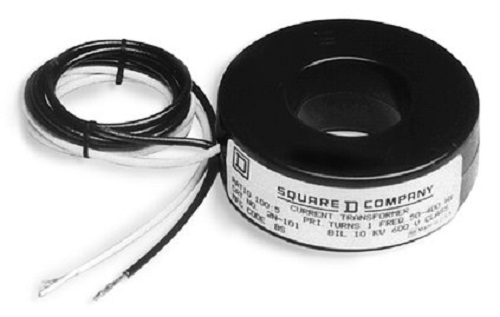 Product image for Square D 2NR101 1.13 Inch 10 kV 600 VAC 50 to 400 Hz 100:5 16 AWG Current Transformer