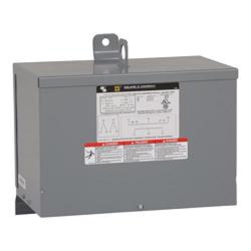 Square D 7T144HDIT 7.5 kVa 460 VAC Delta Primary 230 Star/132 VAC Secondary Dry Type Drive Isolation Transformer