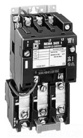 Product image for Square D 8536SCO2S2V02S 110/120 VAC 36 Amp 5 Hp 2-Pole Open Type Full Voltage Non-Reversing Magnetic Starter